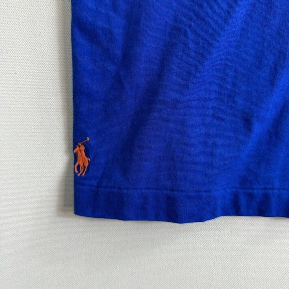 Polo Ralph Lauren The Big Fit Logo Jersey T-Shirt Mens Large Blue Short Sleeve - Picture 4 of 10